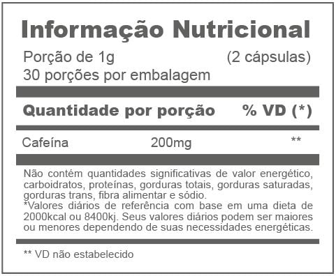 Informação Nutricional Green Heat STG