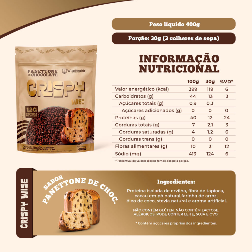 Crispy Wise Vegan Panettone de Chocolate