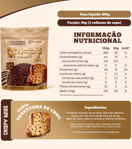 Crispy Wise Vegan Panettone de Chocolate