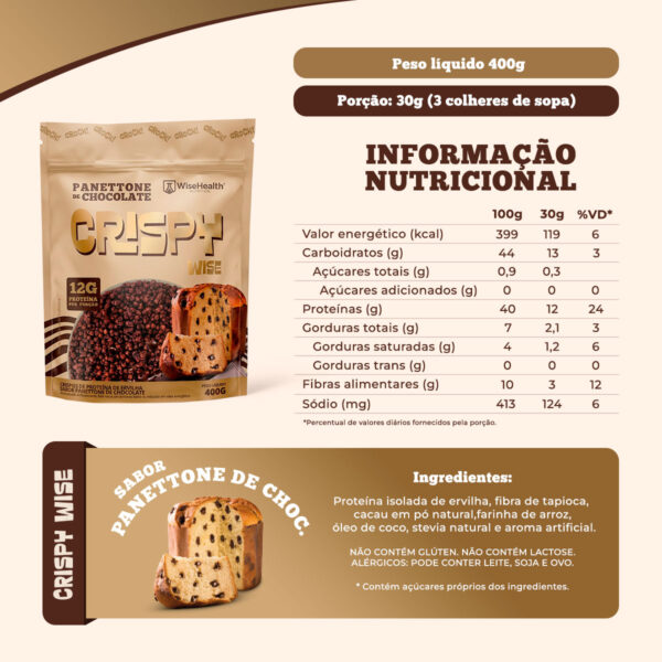 Crispy Wise Vegan Panettone de Chocolate